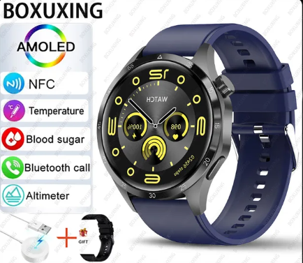 or Huawei GT4 Smart Watch Men Watch 4 Pro AAMOLED HD Screen Bluetooth Call NFC Health Monitoring Smartwatch 2024 New Watch GT4