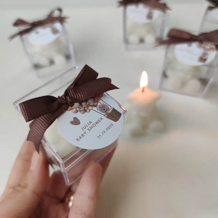 Teddy Bear Mini Unscented/Scented Candles -Baby Shower Favours - RiwayatbyRida