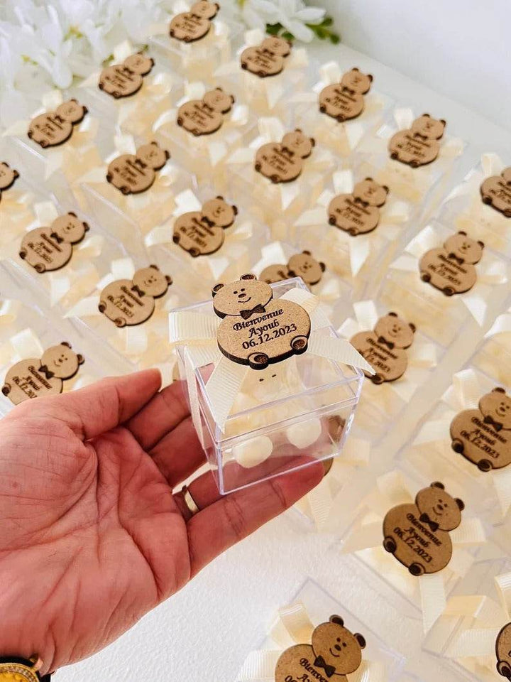 Teddy Bear Mini Unscented/Scented Candles -Baby Shower Favours - RiwayatbyRida