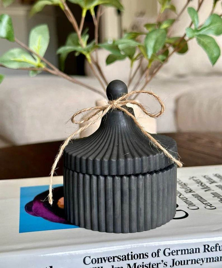 Decorative Concrete Candle Jar-Jewellery Holder Box - RiwayatbyRida