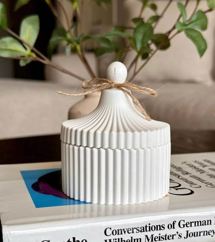 Decorative Concrete Candle Jar-Jewellery Holder Box - RiwayatbyRida