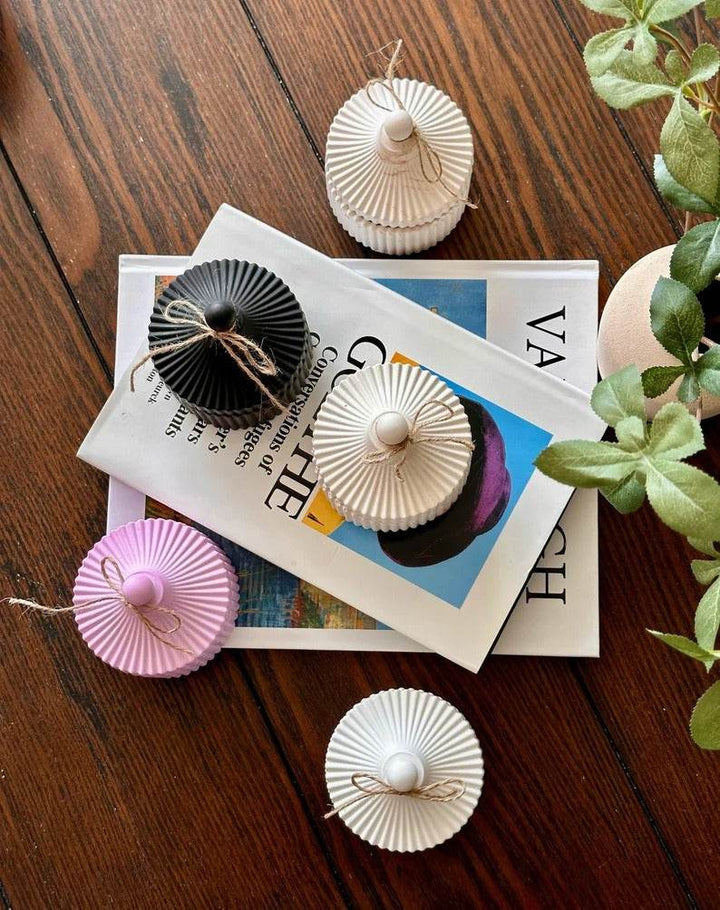 Decorative Concrete Candle Jar-Jewellery Holder Box - RiwayatbyRida