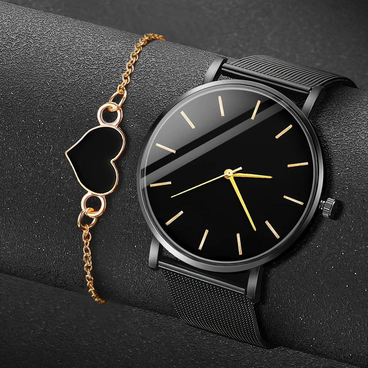 Women Stylish Quartz Watch with braclet - RiwayatbyRida