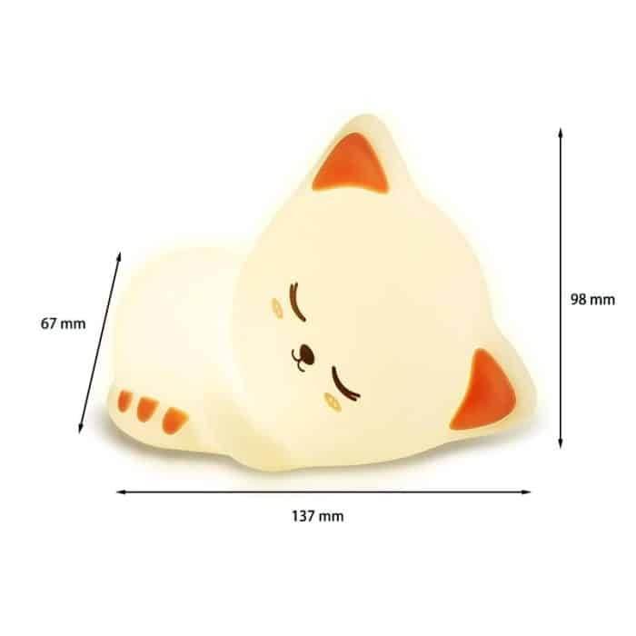 USB Rechargeable Silicone cat LED Night Light - RiwayatbyRida