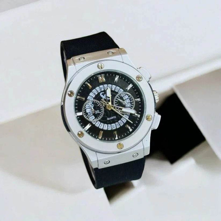 Hublot Classic Fusion Men’s Quartz Watch – Stainless Steel Case with Black Leather Strap - RiwayatbyRida