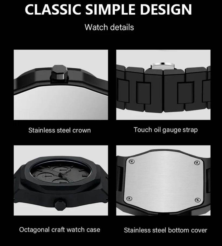 Stylish Arabic Watch for Men – Black Aura 2025 Edition - RiwayatbyRida